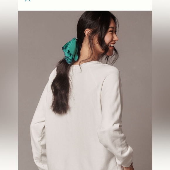 Anthropologie Southampton Tennis Graphic White Sweater - Picture 7 of 9